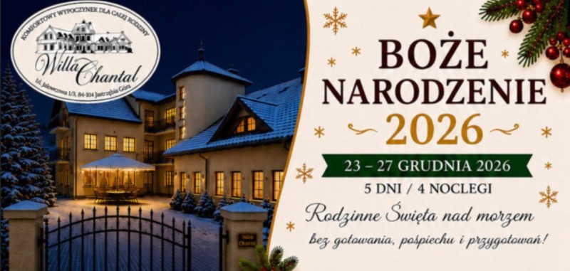 Rodzinne Święta Bożego Narodzenia w Willa Chantal